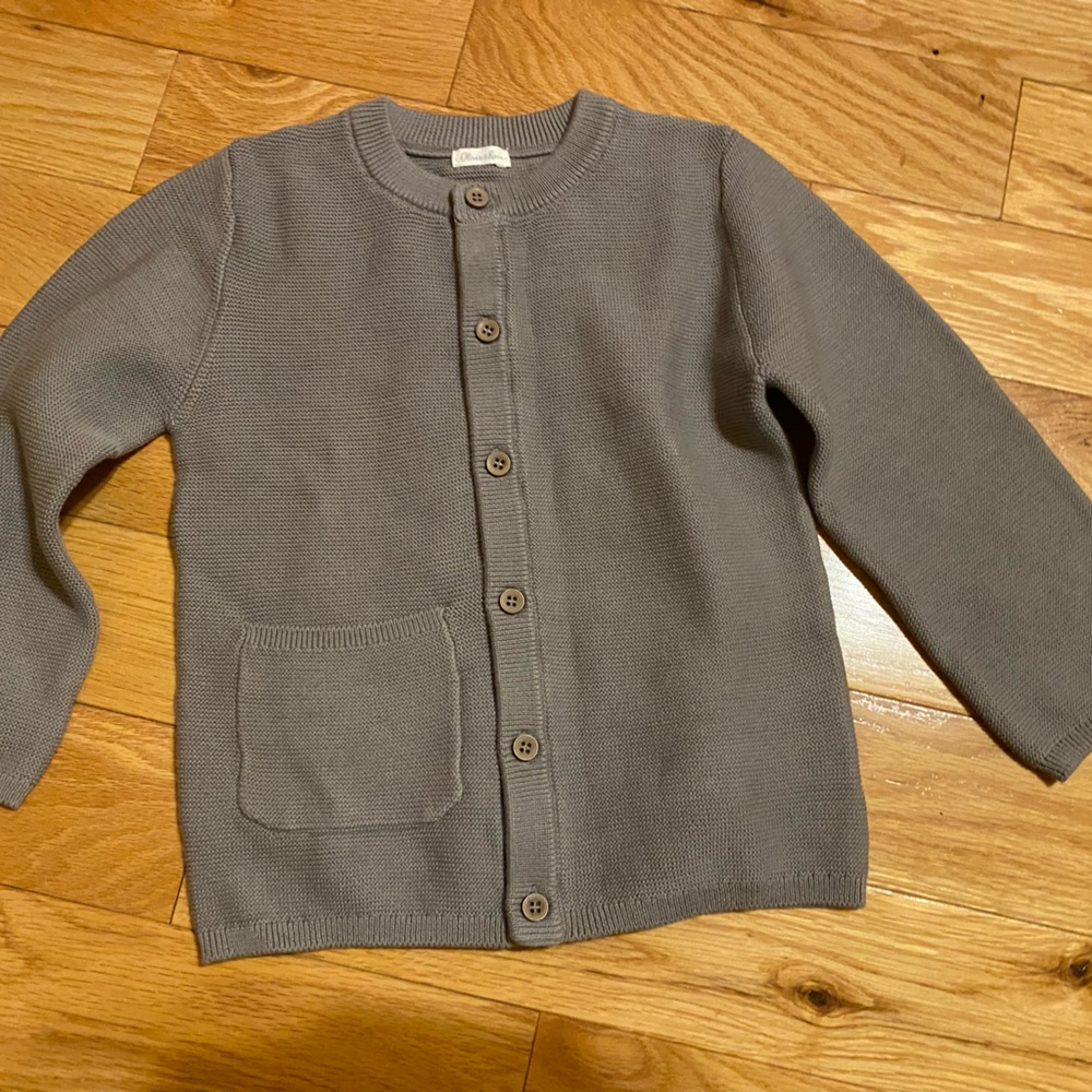 Toddler organic cotton Button-Up Sweater